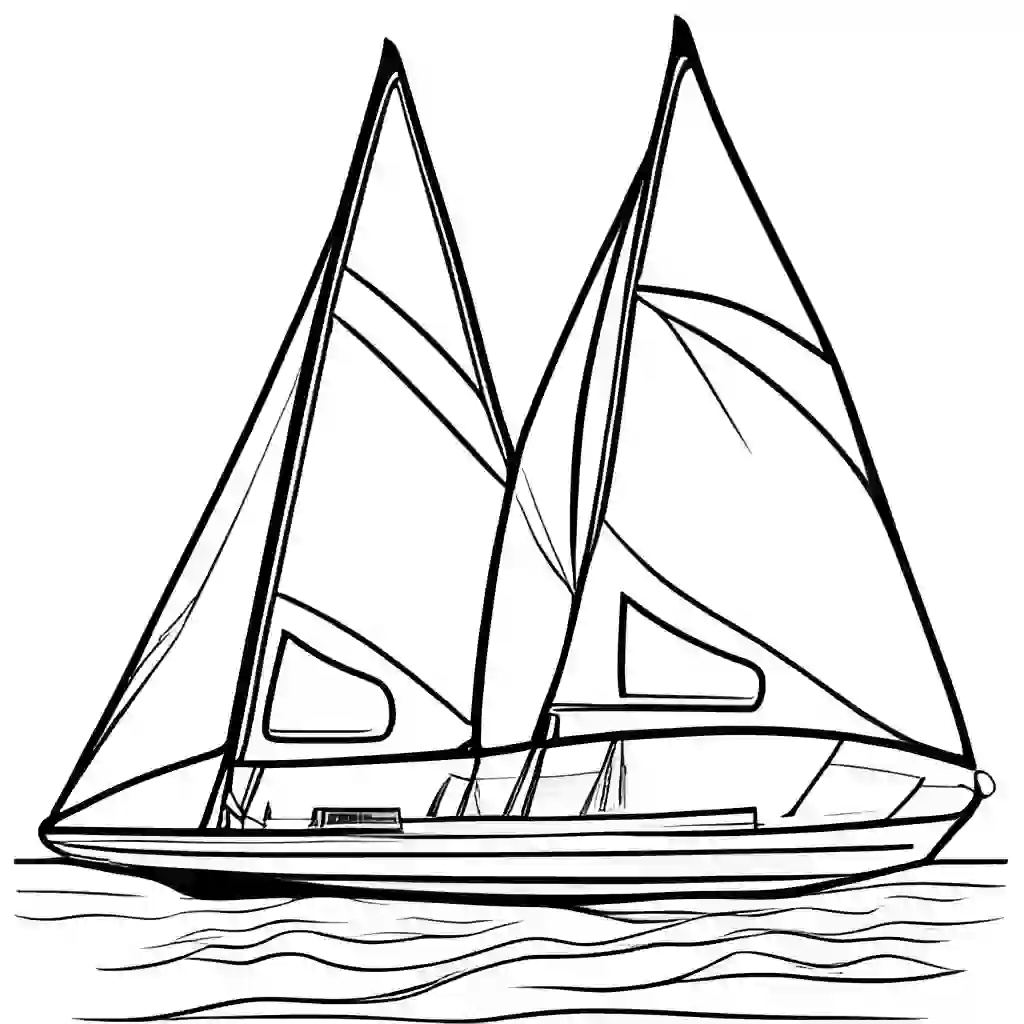 Sailing Boats coloring pages